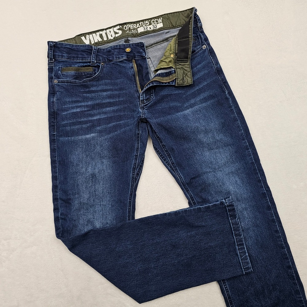 Viktos Operatus CCW Jeans Mens 32x32 (34x30) Blue Tactical Stretch Denim Utility